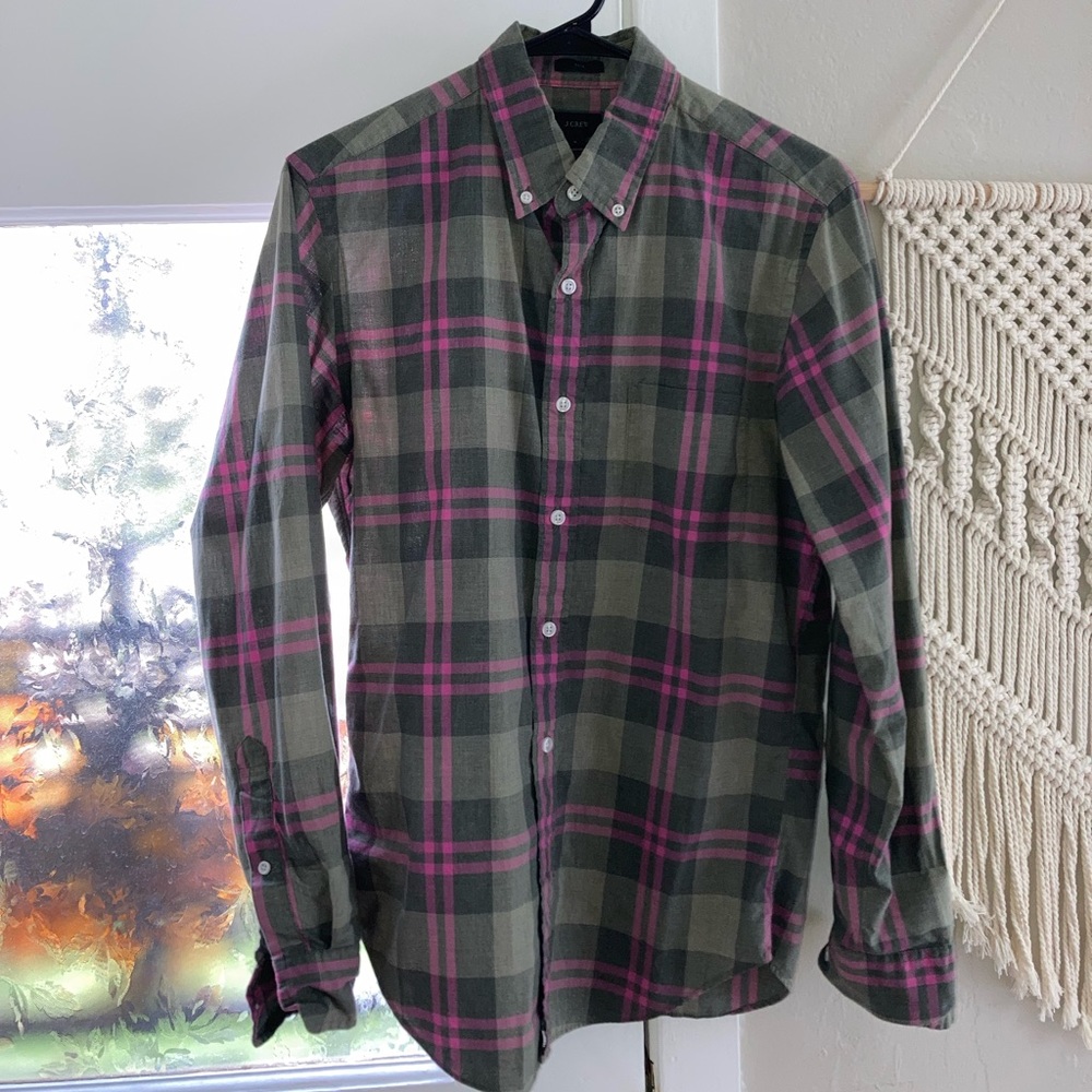 J. Crew mens button down small shirt slim
